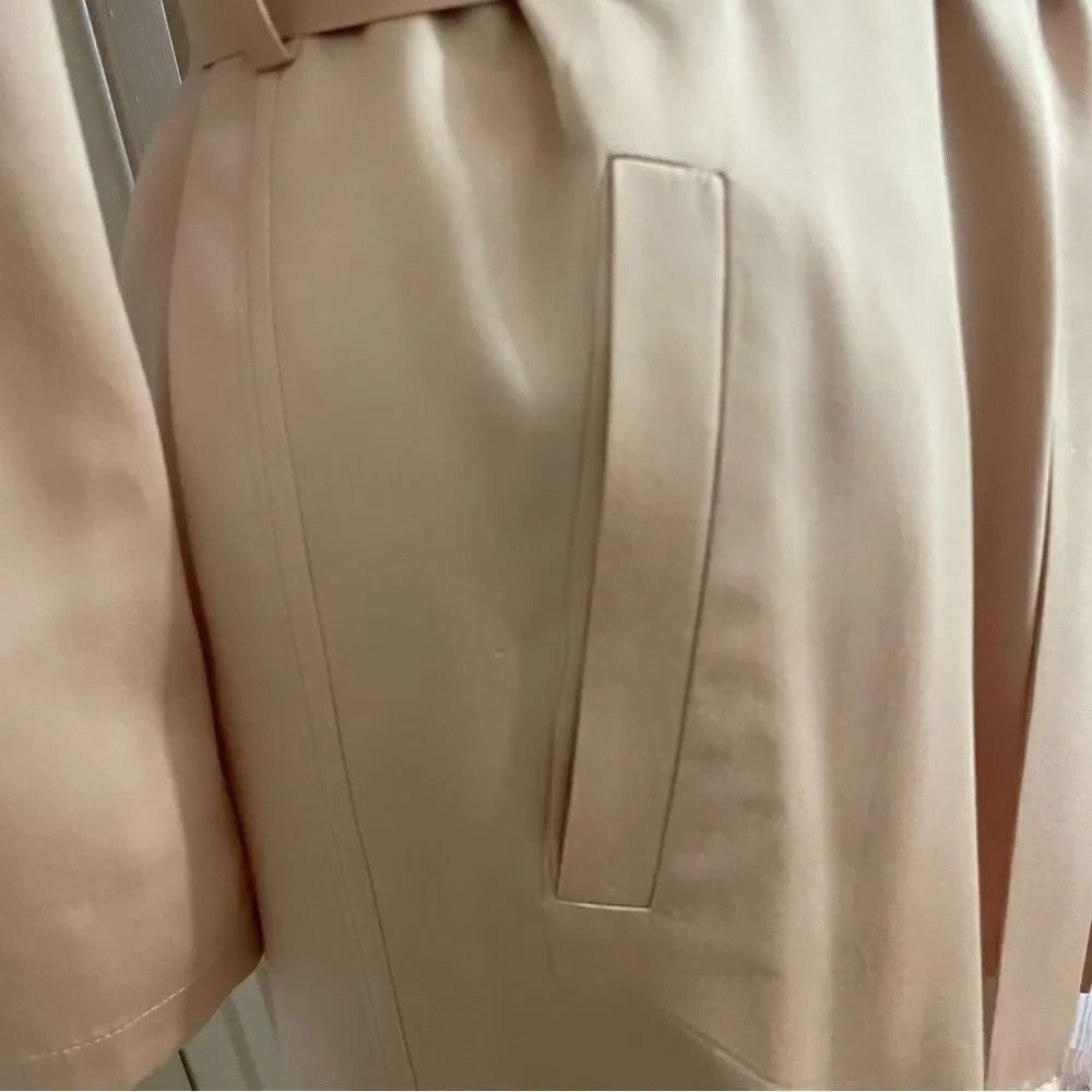 Soia & Kyo Marinella Ballet Pink Straight Fit Trench Coat Sz-XXS